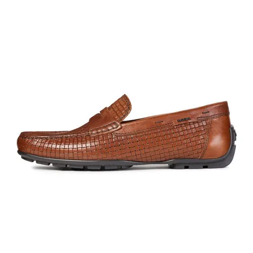 Giày Lười Da Nam Geox U MONER 2FIT A WOV.PR.BU+BUF Màu Nâu Size 40