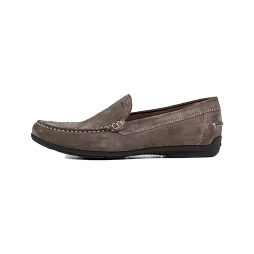 Giày Geox Nam Giày lười - Giày Lười Geox U SIMON W A Màu Nâu Phối Kim Loại Size 44 - Vua Hàng Hiệu