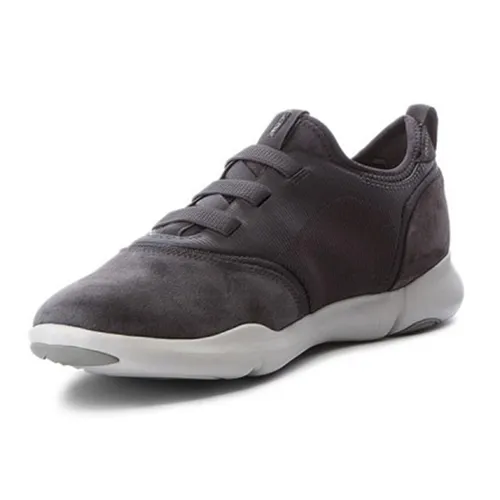 Giày Nam Geox U NEBULA S A SUEDE+TEXTILE Màu Nâu Ghi Size 43
