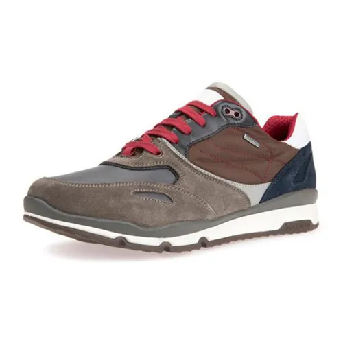 Giày Nam Geox U SANDFORD B ABX A SUEDE+NYL Màu Nâu Phối Đỏ Size 40