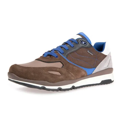 Giày Nam Geox U SANDFORD B ABX A SUEDE+NYL Màu Nâu Phối Xanh Dương Size 40