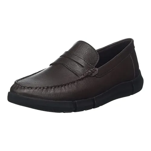Giày Nam Geox U SNAKE MOC C TUM.LE+SMO.LEA Màu Nâu Đậm Size 43