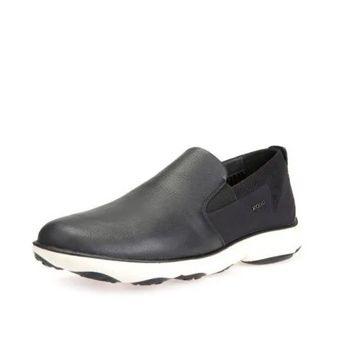 Giày Geox Nam Giày lười - Giày Slip On Nam Geox U NEBULA E TUMB.LEA+TEXTILE Màu Đen Size 44 - Vua Hàng Hiệu