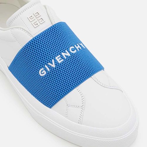 Giày Slip-On Nam Givenchy Webbing Leather Electric Blue Màu Trắng Xanh-6