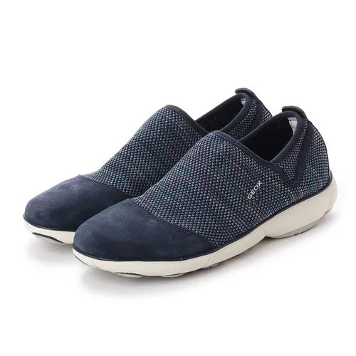 Giày Slip On Nữ Geox D NEBULA B KNITT.TEXT.+SUEDE Màu Xanh Navy Size 39