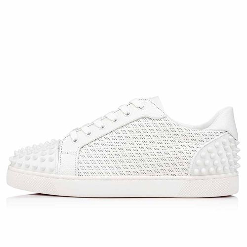 Giày Sneaker Nam Christian Louboutin Full White With Signature Spikes 1230693W011 Màu Trắng-5