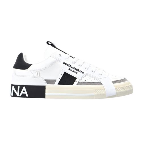 Giày Sneaker Nam Dolce & Gabbana D&G Custom 2.0 In White Leather CS1863 AO838 8B836 Màu Trắng Size 41-1