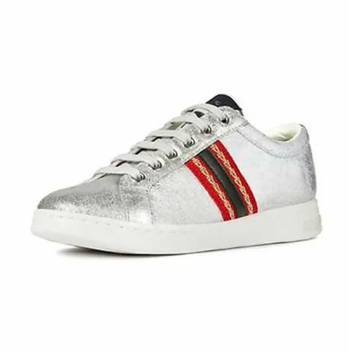 Giày Sneaker Nữ Geox D Jaysen A MET.SUE+SYN.LEA Màu Bạc Size 36