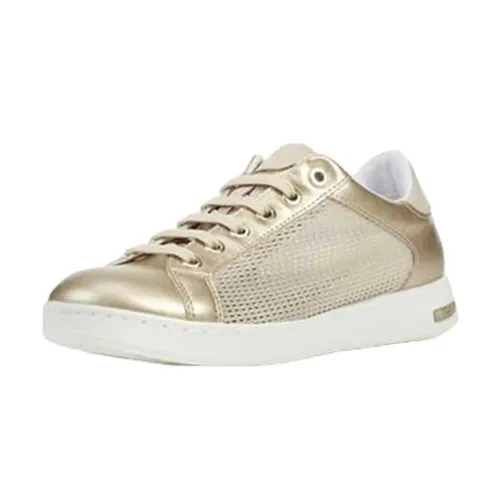 Giày Sneaker Nữ Geox D Jaysen A MET.TEX+PEARL.SYN Màu Vàng Kim Size 39