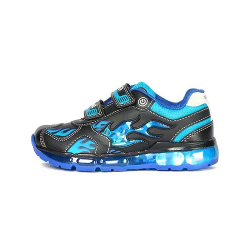 Giày Sneakers Bé Trai GEOX J Android B. C - Gbk+Print.Dbk Màu Đen Phối Xanh Size 32