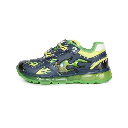 Giày Sneakers Bé Trai GEOX J Android B. C - Gbk+Print.Dbk Màu Xanh Navy Phối Xanh Neon Size 31
