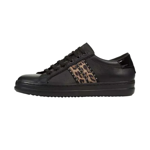 Giày Sneakers Bé Trai Geox J Crush M - Dbk+Smo.Lea. Màu Đen Size 32