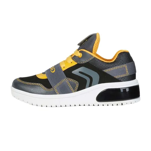 Giày Sneakers Bé Trai GEOX J Xled B. B - Sy.Su+Tu.Gbk Pa Màu Đen Phối Vàng Size 35