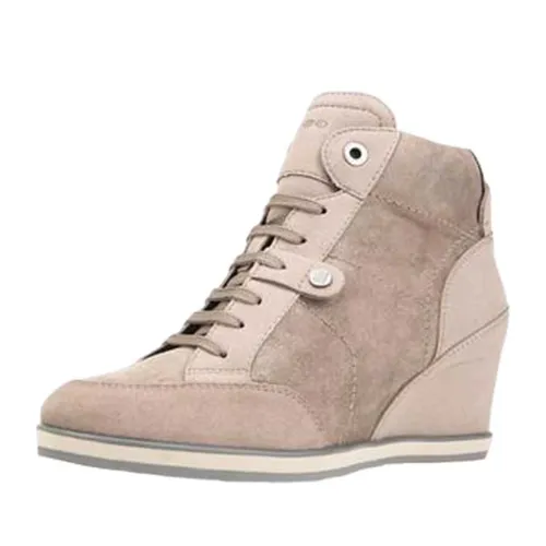 Giày Sneakers Geox D ILLUSION A Đế Xuồng Màu Nâu Sẫm Size 39
