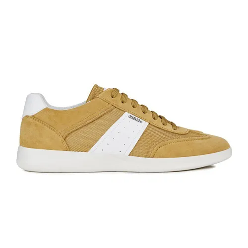 Giày Sneakers Nam Geox U KENNET A SUEDE+MESH Màu Be Phối Trắng Size 40