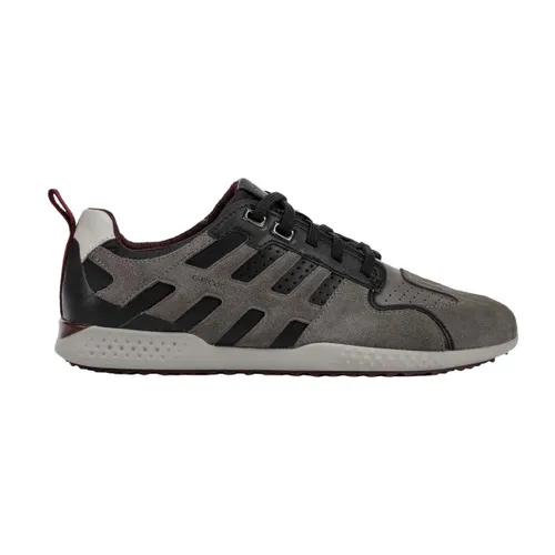 Giày Sneakers Nam Geox U Snake.2 A - Suede+Nylon Màu Xám Size 44