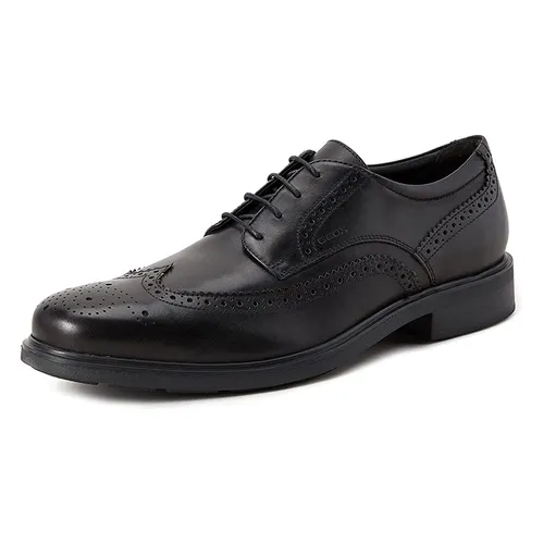 Giày Tây Đục Lỗ Geox U DUBLIN B SMOOTH LEATHER Màu Đen Size 42