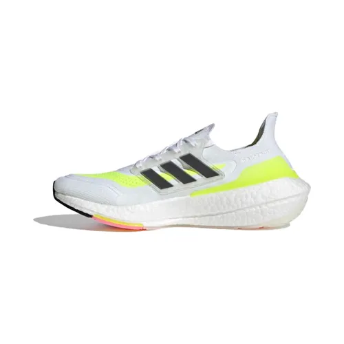 Giày Thể Thao Adidas Ultra Boost 21 White Solar Yellow Màu Trắng