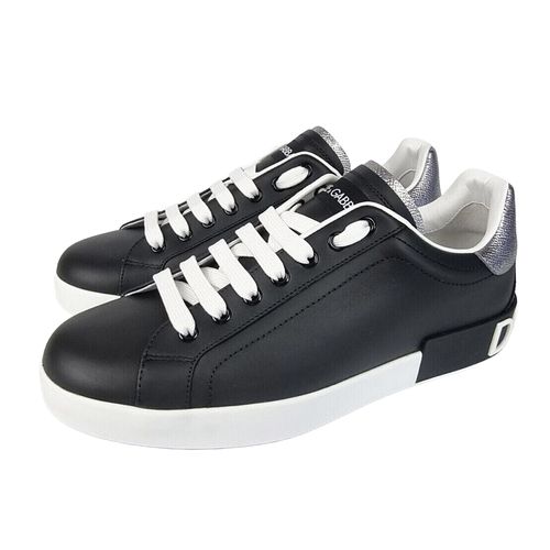 Giày Thể Thao Dolce & Gabbana D&G Portofino Sneakers New SS2020 Màu Đen