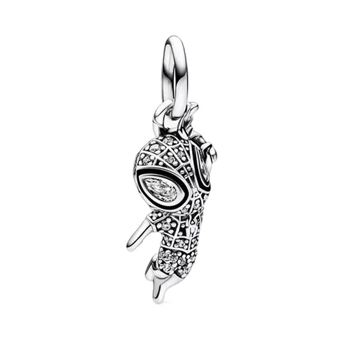 Hạt Vòng Charm Nữ Pandora Marvel Spider Man Pavé Pendant 392353C01 Màu Bạc