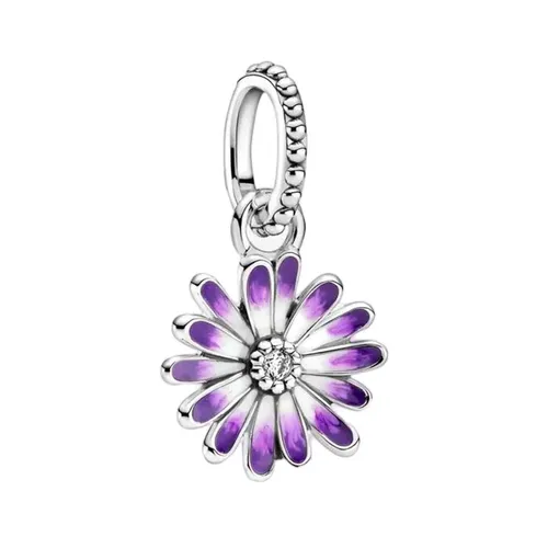 Hạt Vòng Charm Pandora Purple Daisy Dangle 798771C01 Màu Bạc Tím - Trang sức - Vua Hàng Hiệu