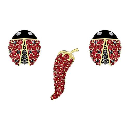 Khuyên Tai Nữ Swarovski Lisabel Pierced Earrings 5498791 Màu Đỏ
