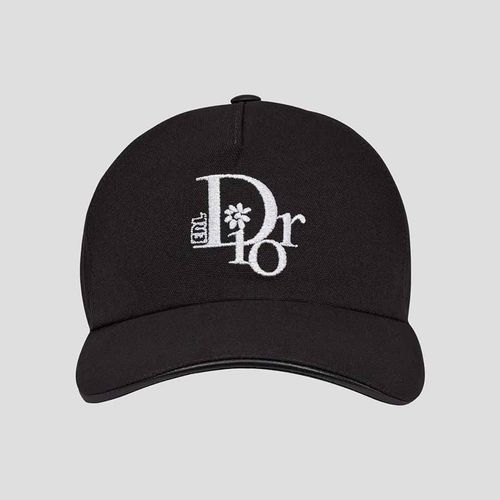 Mũ Nam Dior Black With Logo Embroidered 243C904D4511 980 Màu Đen-3