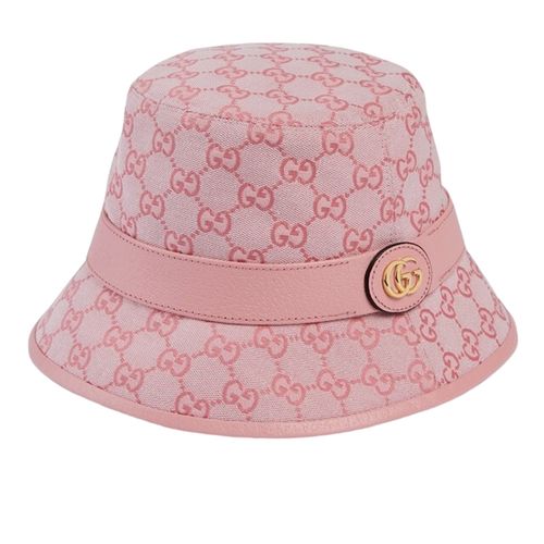 Mũ Nữ Gucci GG Canvas Bucket Hat Pink 748476 4HG62 5872 Màu Hồng Size M-1