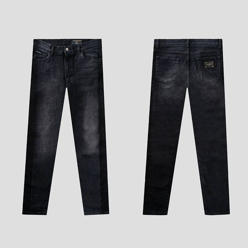 Quần Jeans Nam Dolce & Gabbana D&G Black With Tag Silver Skinny Fit GY07CD G8HD0 S9001 Màu Đen-1