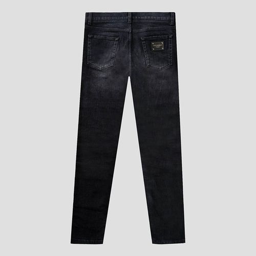 Quần Jeans Nam Dolce & Gabbana D&G Black With Tag Silver Skinny Fit GY07CD G8HD0 S9001 Màu Đen-2