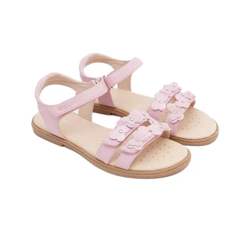 Sandals Bé Gái Geox J S.KARLY G. I SYNT.LEA Màu Hồng Nhạt Size 35