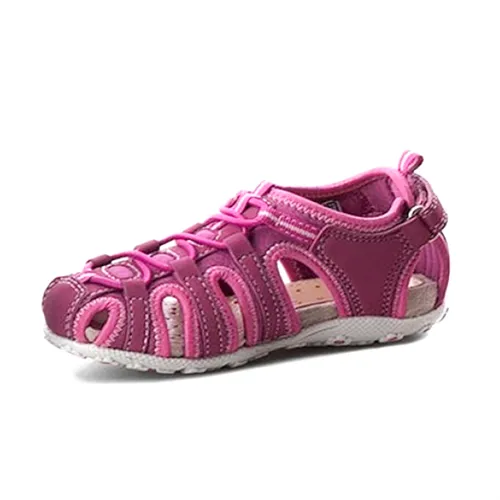 Sandals Bé Gái Geox J S.ROXANNE C DURABUCK+LYCRA Màu Hồng Tím Size 31