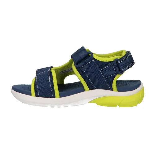 Sandals Bé Trai Geox J S.FLEXYPER B. B TEXT+MESH Màu Xanh Navy Phối Vàng Chanh Size 31