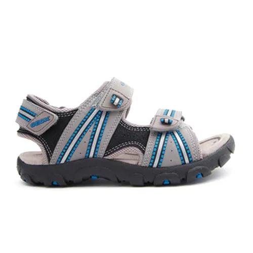 Sandals Bé Trai Geox J S.STRADA A PRINT.DBK+MESH Màu Xám Phối Xanh Dương Size 34