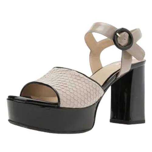 Sandals Cao Gót Geox D GALENE A Màu Kem Size 36