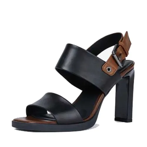 Sandals Cao Gót Geox D JENIEVE A Màu Đen Phối Nâu Size 37