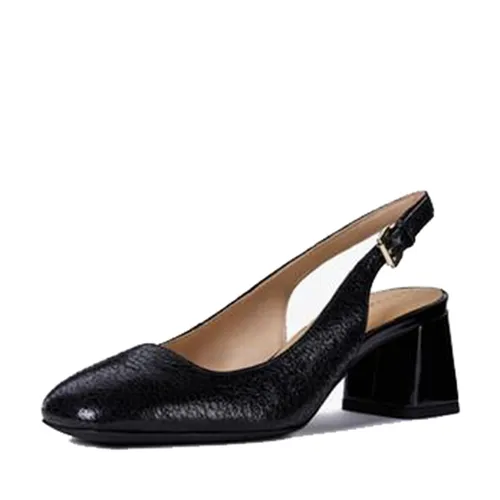 Sandals Cao Gót Geox D SEYLA A Bít Mũi Màu Đen Size 37