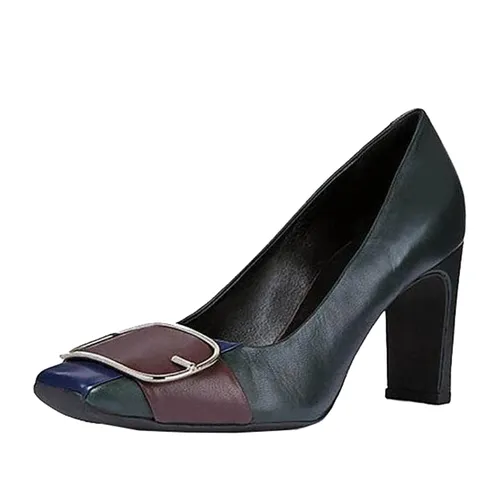 Sandals Cao Gót Nữ Geox D VIVYANNE H. D NAPPA GOA Màu Xanh Lá Cây Đậm Size 39