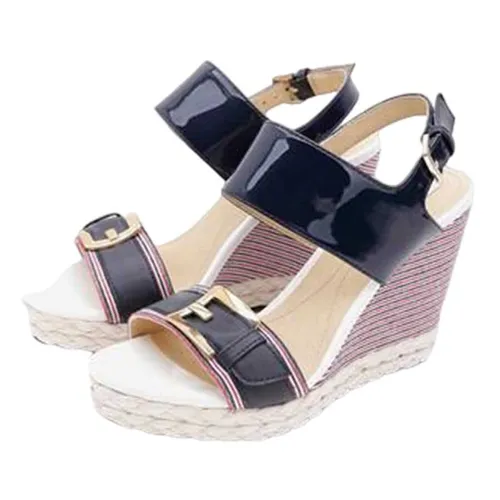 Sandals Đế Xuồng Geox D Janira E Quai Ngang Màu Xanh Navy Size 39