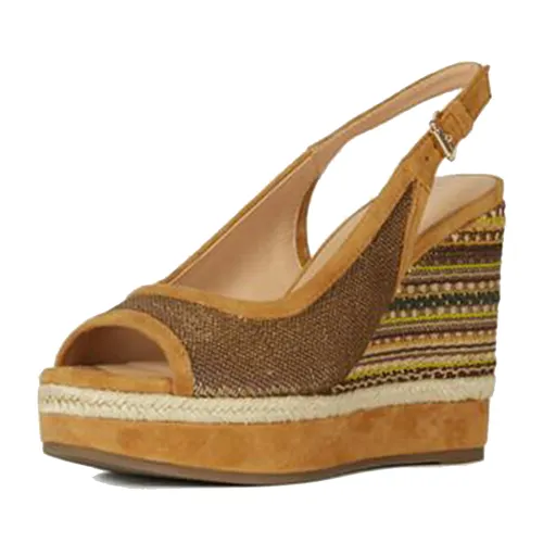 Giày - Sandals Đế Xuồng Geox Yulimar F D92CFF Màu Nâu Vàng Size 35 - Vua Hàng Hiệu