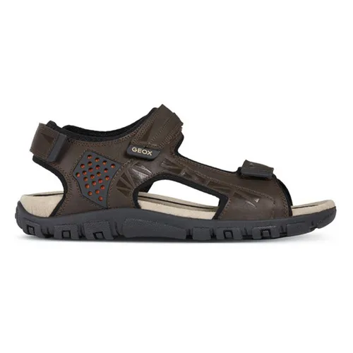 Sandals Nam Geox U S.STRADA C SYNT.LEA Màu Nâu Size 39