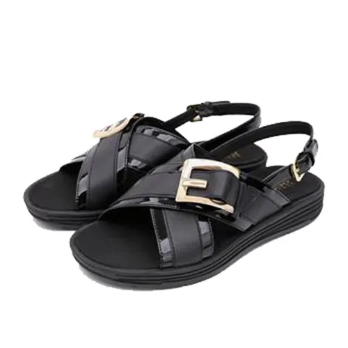 Sandals Nữ Geox D Koleos F Quai Chéo Màu Đen Size 36