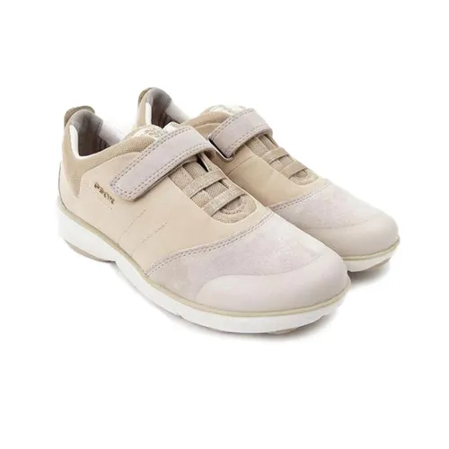 Sneakers Bé Gái Geox J NEBULA G. A TEXTILE+SUEDE Màu Be Size 37