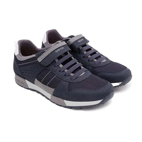 Sneakers Bé Trai Geox J ALFIER B. A MESH+GBK SUEDE Màu Xanh Đen Size 32
