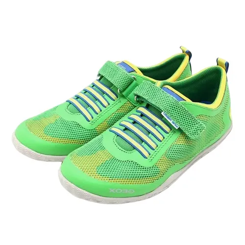 Sneakers Bé Trai Geox J TRIFON B. C MESH+GEOBUCK Màu Xanh Lá Cây Phối Vàng Size 37