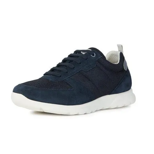 Sneakers Geox U DAMIAN A SUEDE+MESH Màu Xanh Navy Phối Tím Size 45