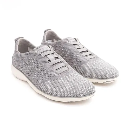 Sneakers Nam Geox U NEBULA B KNITTED TEXT. Không Dây Màu Xám Size 44