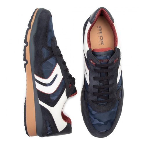 Sneakers Nam Geox U SANDFORD A SUEDE+NYLON Màu Xanh Navy Size 44-5
