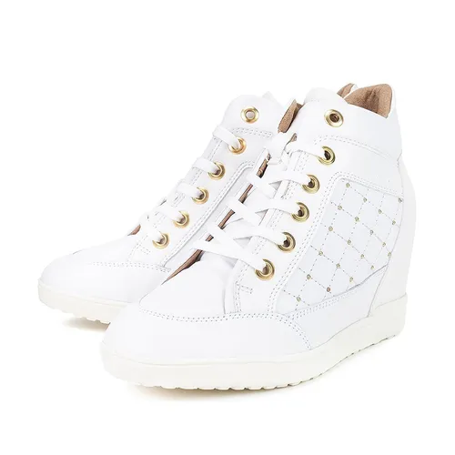 Sneakers Nữ Geox D CARUM C NAPPA+GEOBUCK Màu Trắng Size 35