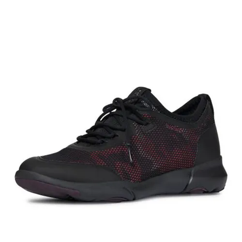 Sneakers Nữ Geox D NEBULA X B Màu Đen Phối Đỏ Đô Size 36